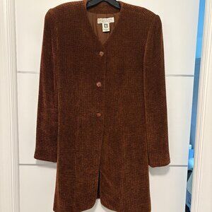 Anne Klein Collection Brown Velvet Blazer